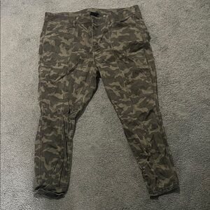 Lane Bryant Women's Olive Camouflage Straight Leg Pants